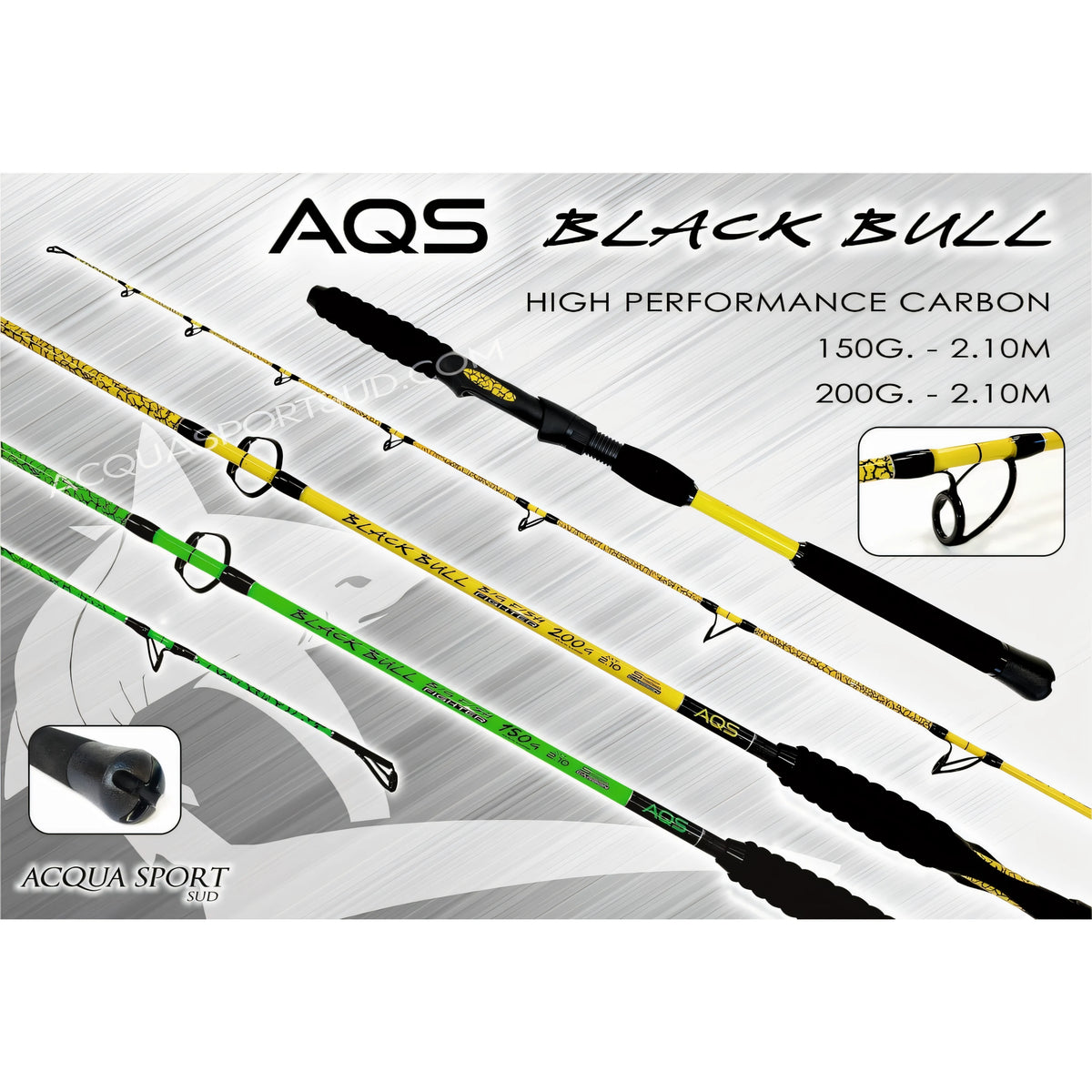 Canna da barca AQS Black Bull 2,10 m
