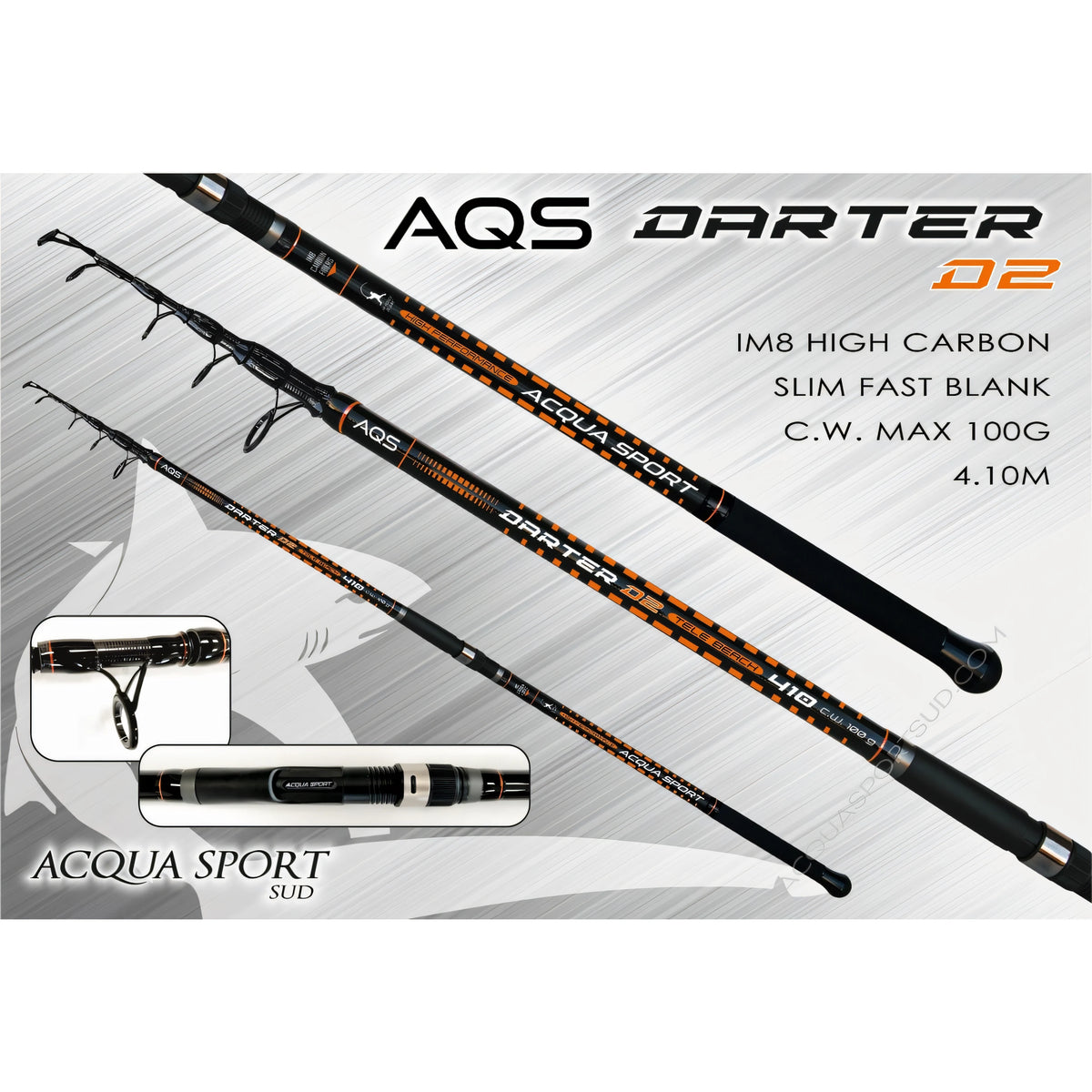 Canna telescopica AQS Darter D2 4,10 m da beach ledgering
