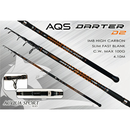 Canna telescopica AQS Darter D2 4,10 m da beach ledgering