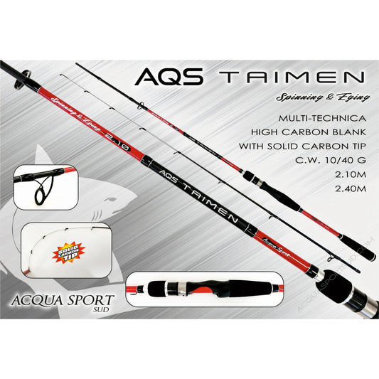 Canna da spinning ed eging AQS Taimen 2,10 m