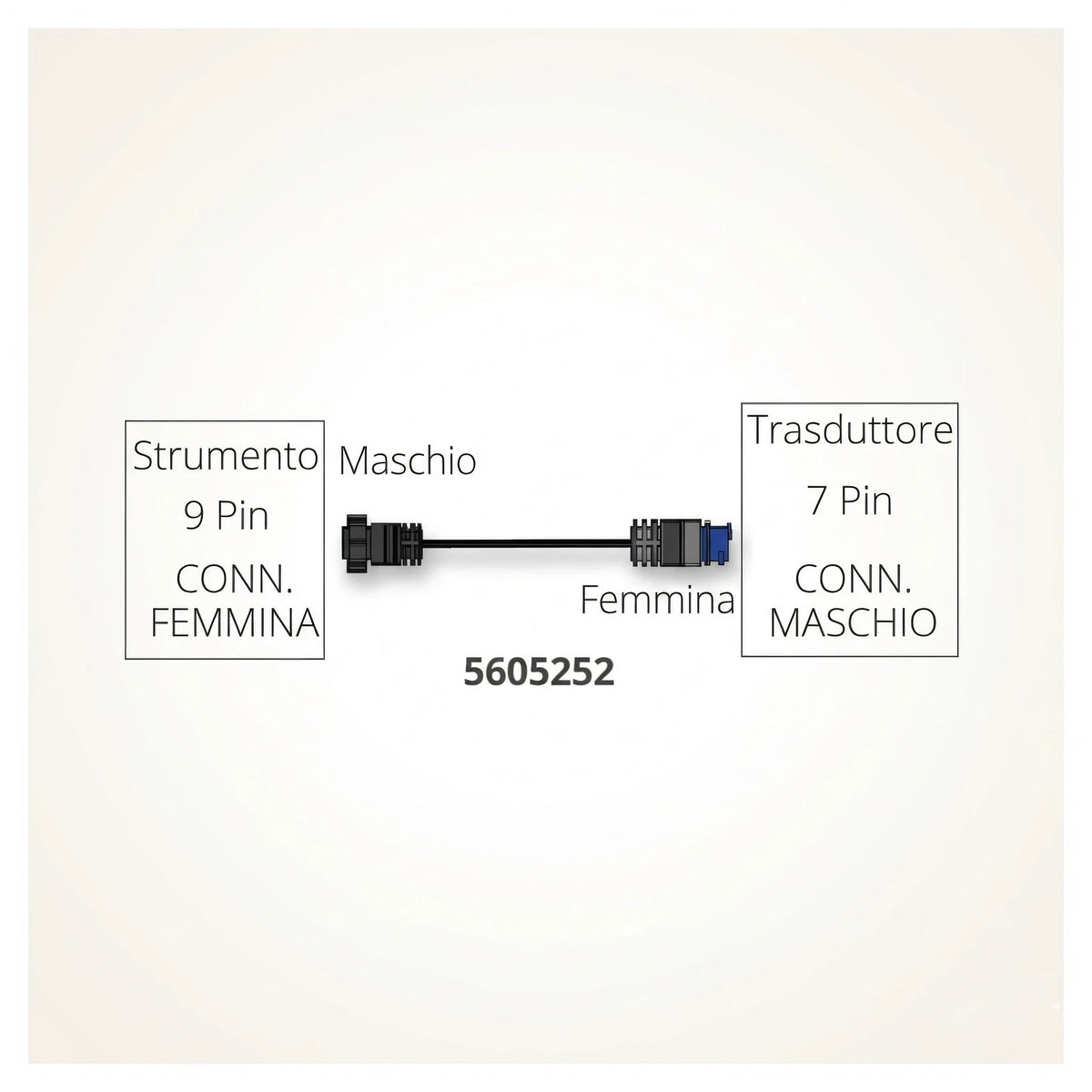 Adattatore trasduttore da 9 a 7 pin Lowrance Airmar per ecoscandagli 7 pin