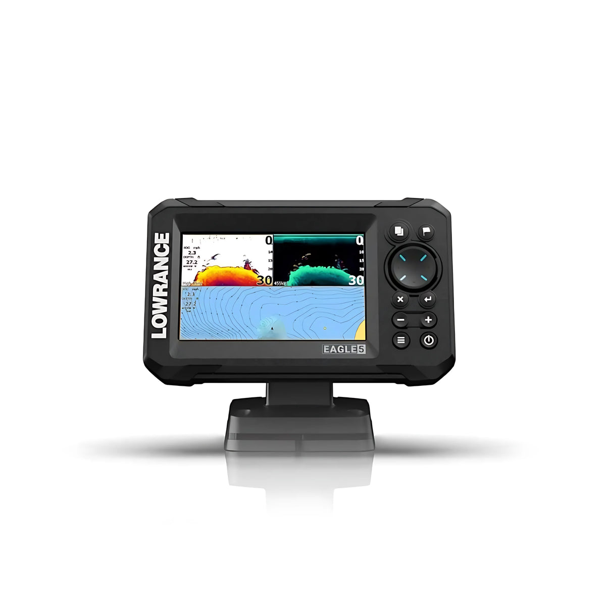 Lowrance Eagle 5 Fishfinder GPS 5" Vista Frontale Sonar CHIRP DownScan