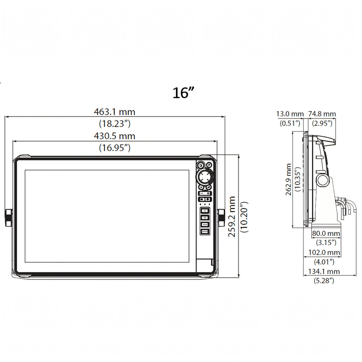 Lowrance HDS PRO vista posteriore con connessioni NMEA 2000 e USB