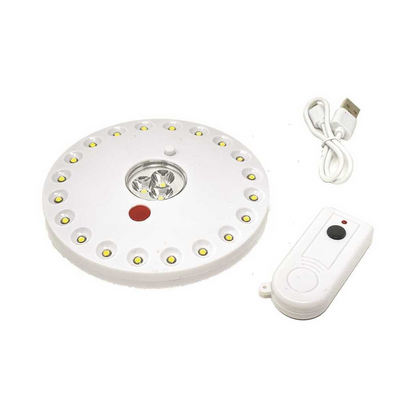 Luce LED circolare con attacco magnetico per tendalini barca e campeggio, luce calda con telecomando.