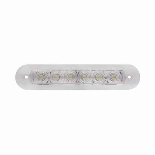 Plafoniera strip LED rettangolare a incasso, impermeabile IP67, luce bianco naturale per barca e ambienti esterni.