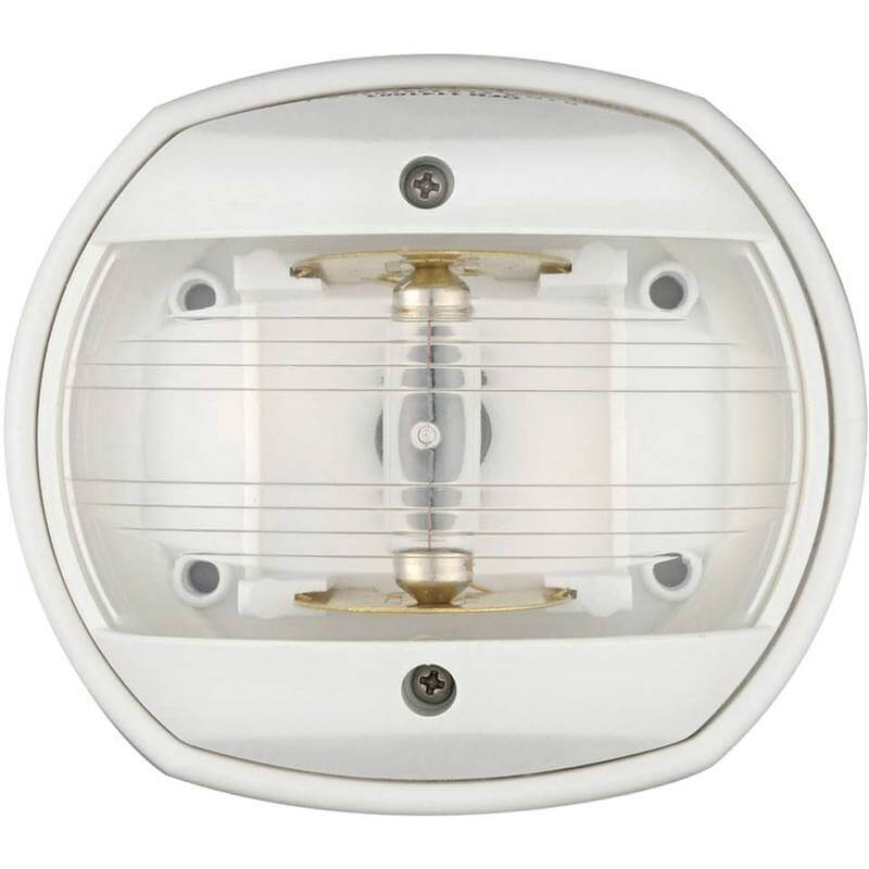 Fanale di navigazione Classic 12 con carcassa bianca, certificato per imbarcazioni fino a 12 metri.