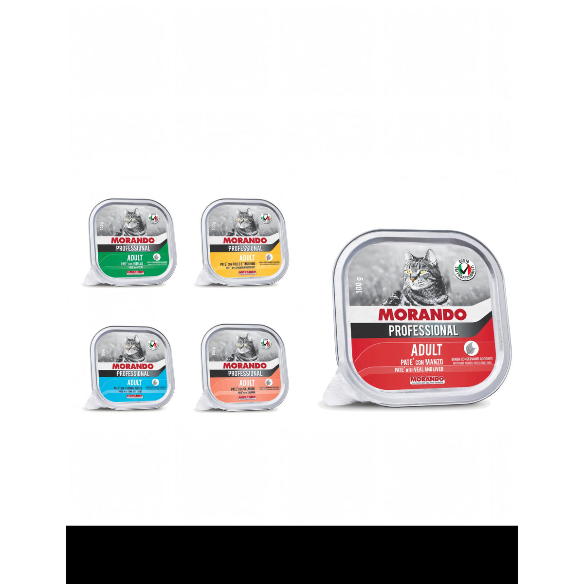 Vaschetta di alimento umido per gatti Morando, 100 g
