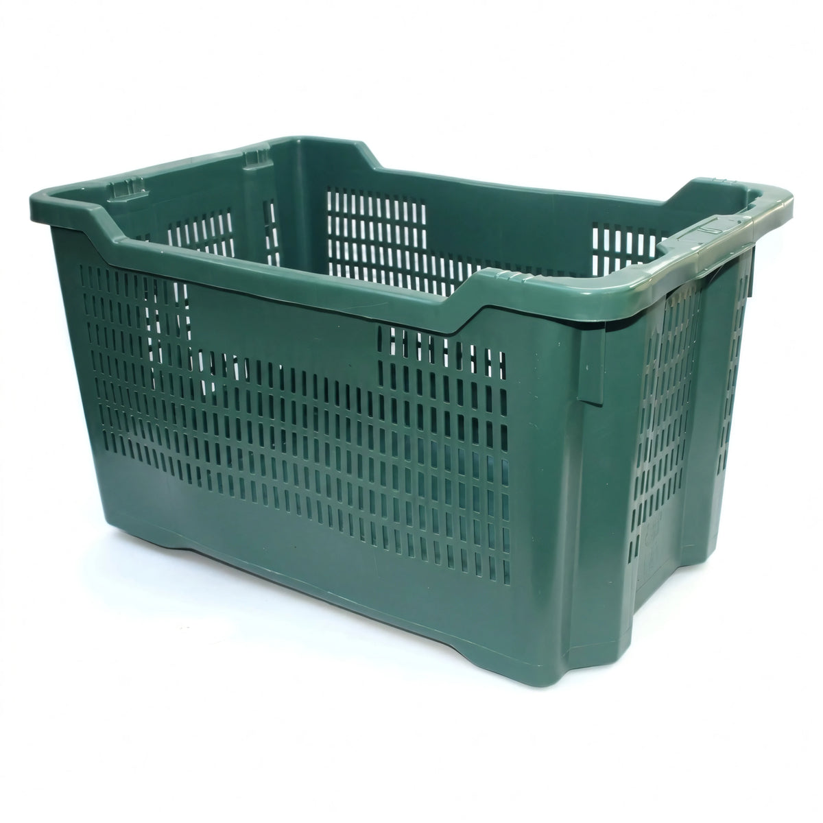 Cassetta sovrapponibile semichiusa in plastica per vendemmia e raccolta olive