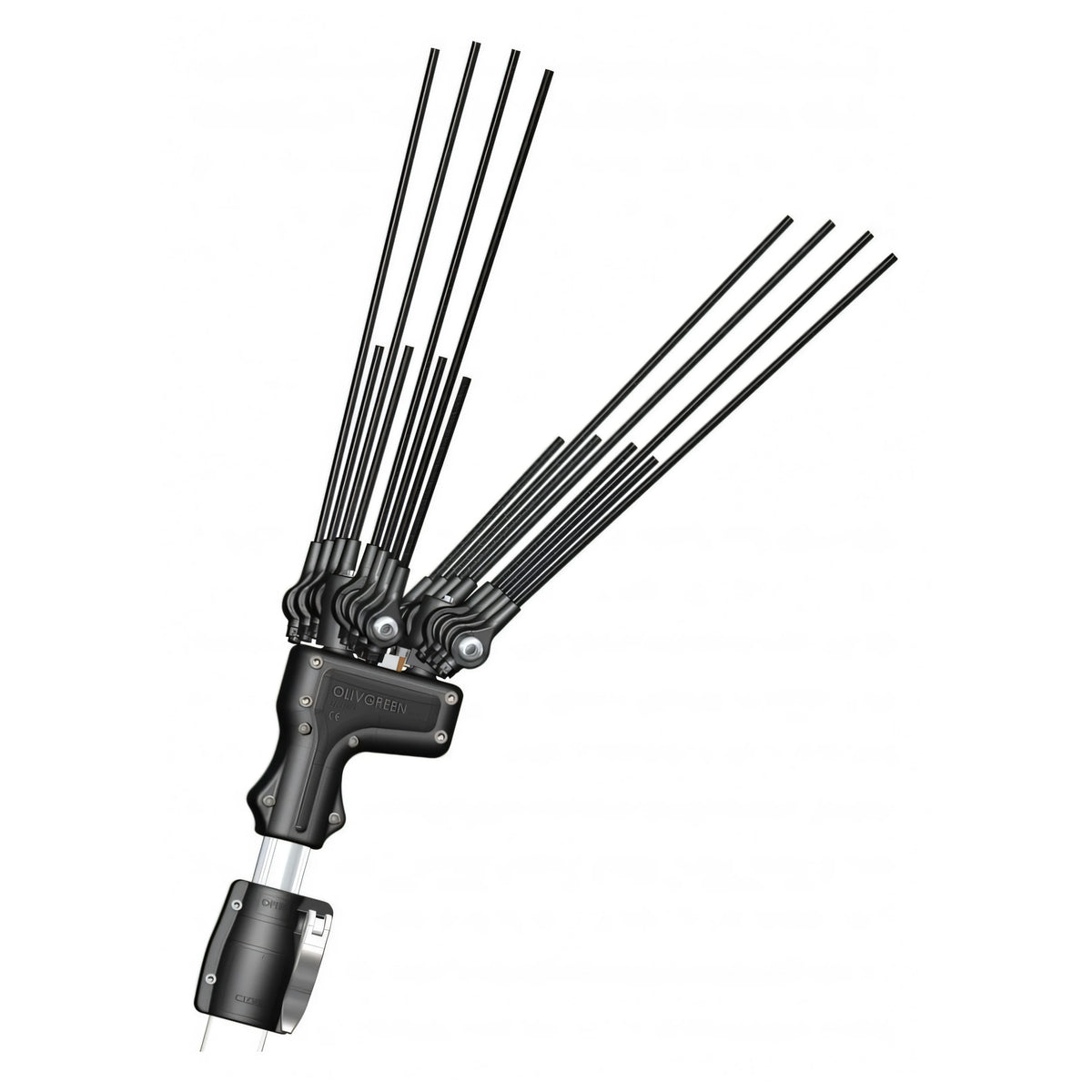 Abbacchiatore elettrico Olivgreen 700 Plus a doppio pettine con asta telescopica