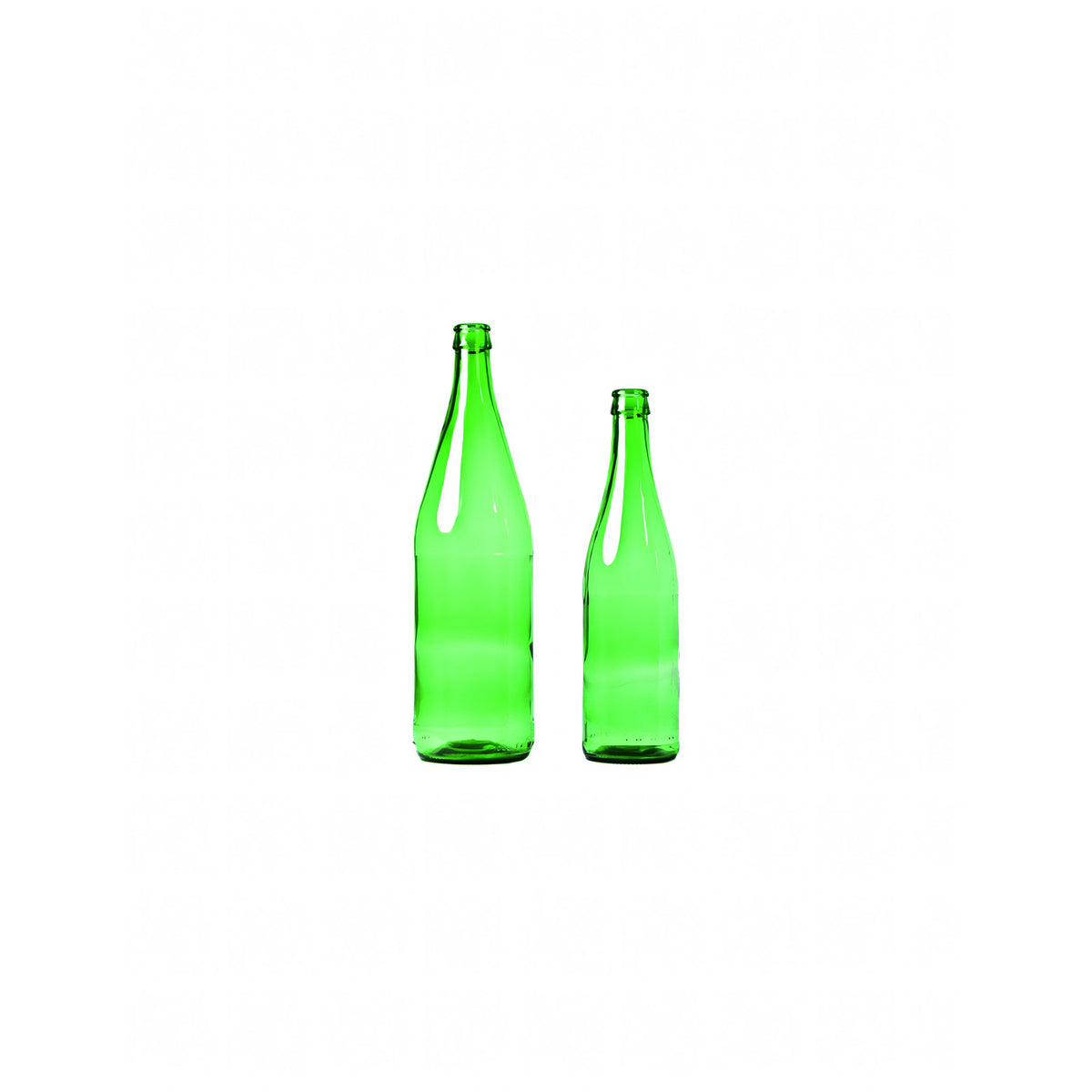 Bottiglia in vetro verde, senza tappo, 1 litro