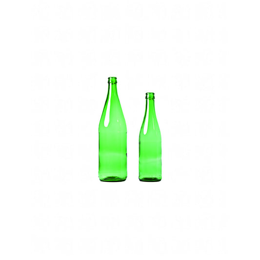 Bottiglia in vetro verde, senza tappo, 1 litro