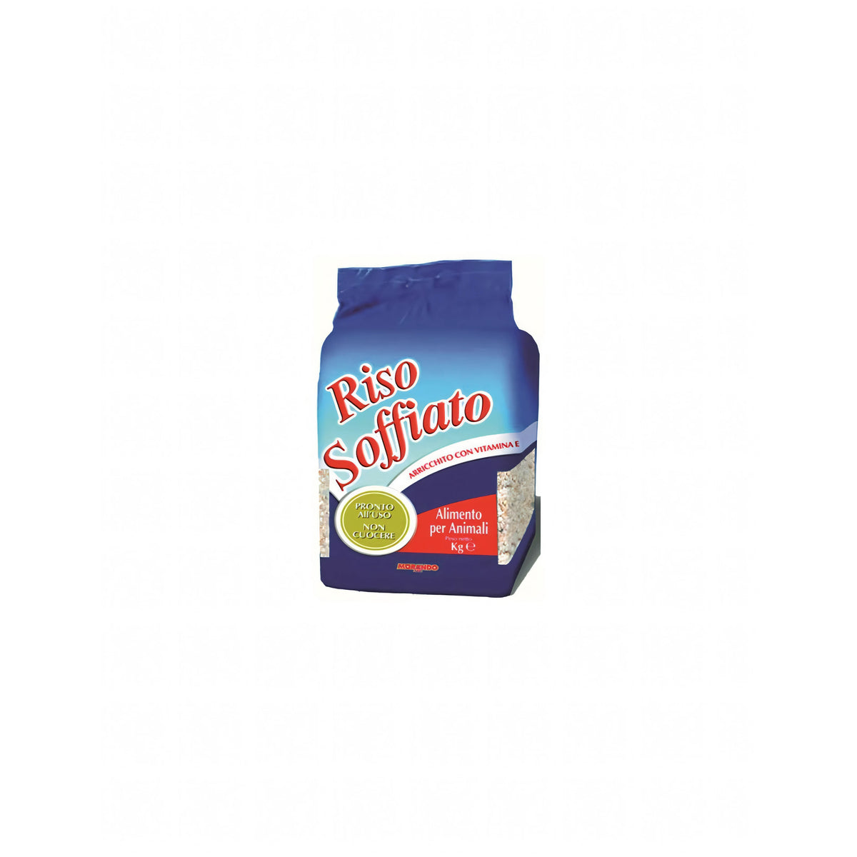 Riso soffiato per animali, busta da 2 kg
