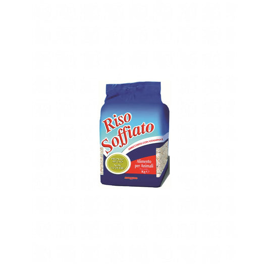Riso soffiato per animali, busta da 2 kg