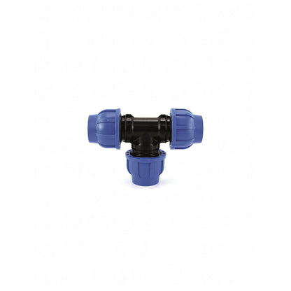Tee a 90° in PP nero PN16 per tubo in polietilene, uguale, Ø 32 x 32 mm