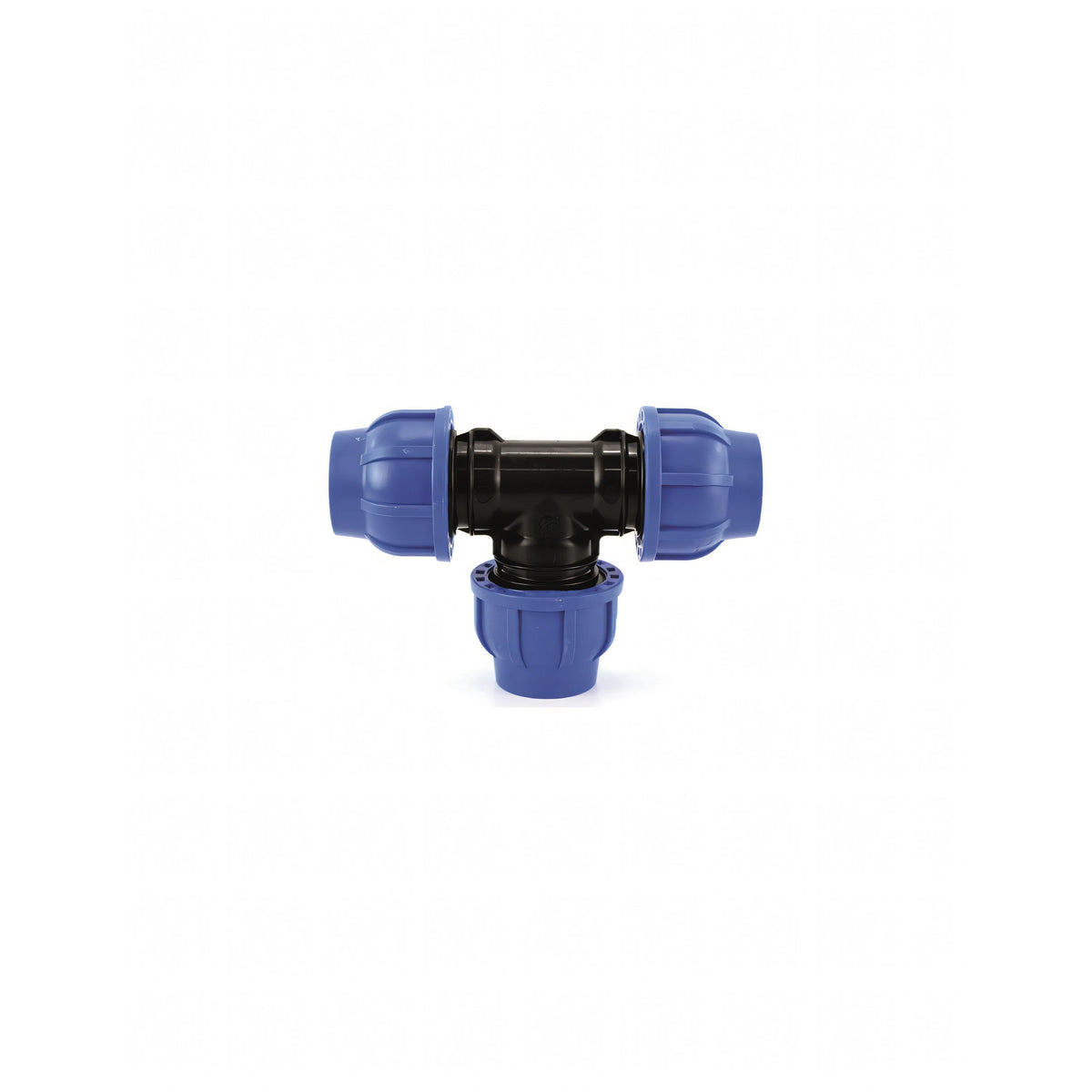 Tee a 90° in PP nero PN16 per tubo in polietilene, uguale, Ø 50 x 50 mm