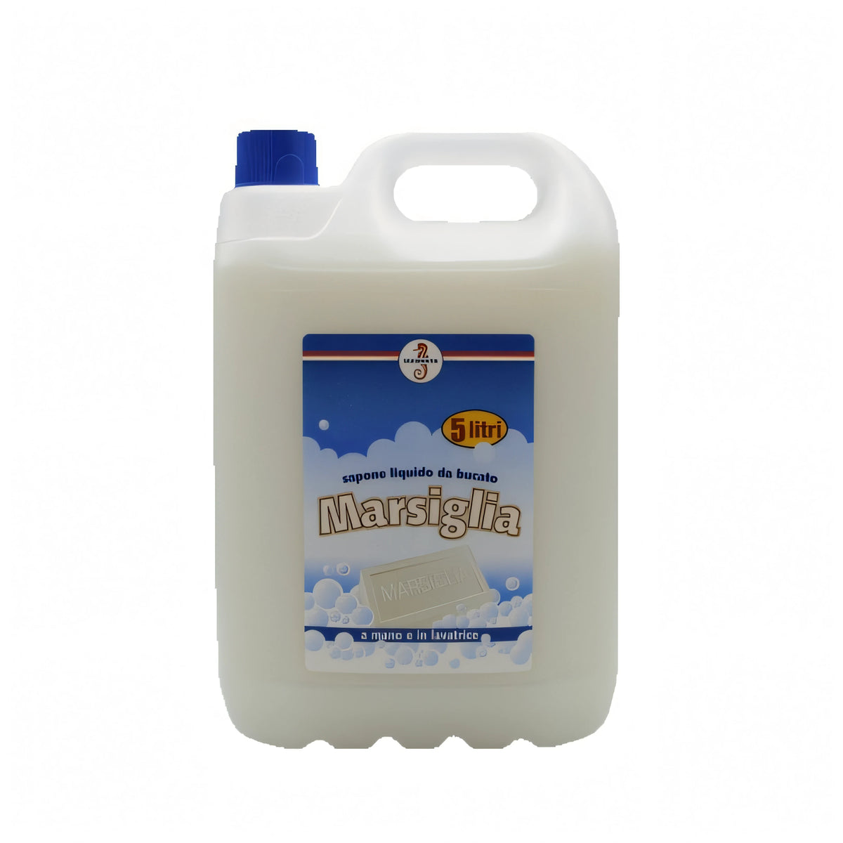 Bottiglia di detersivo per lavatrice Masnata al sapone di Marsiglia da 5 litri