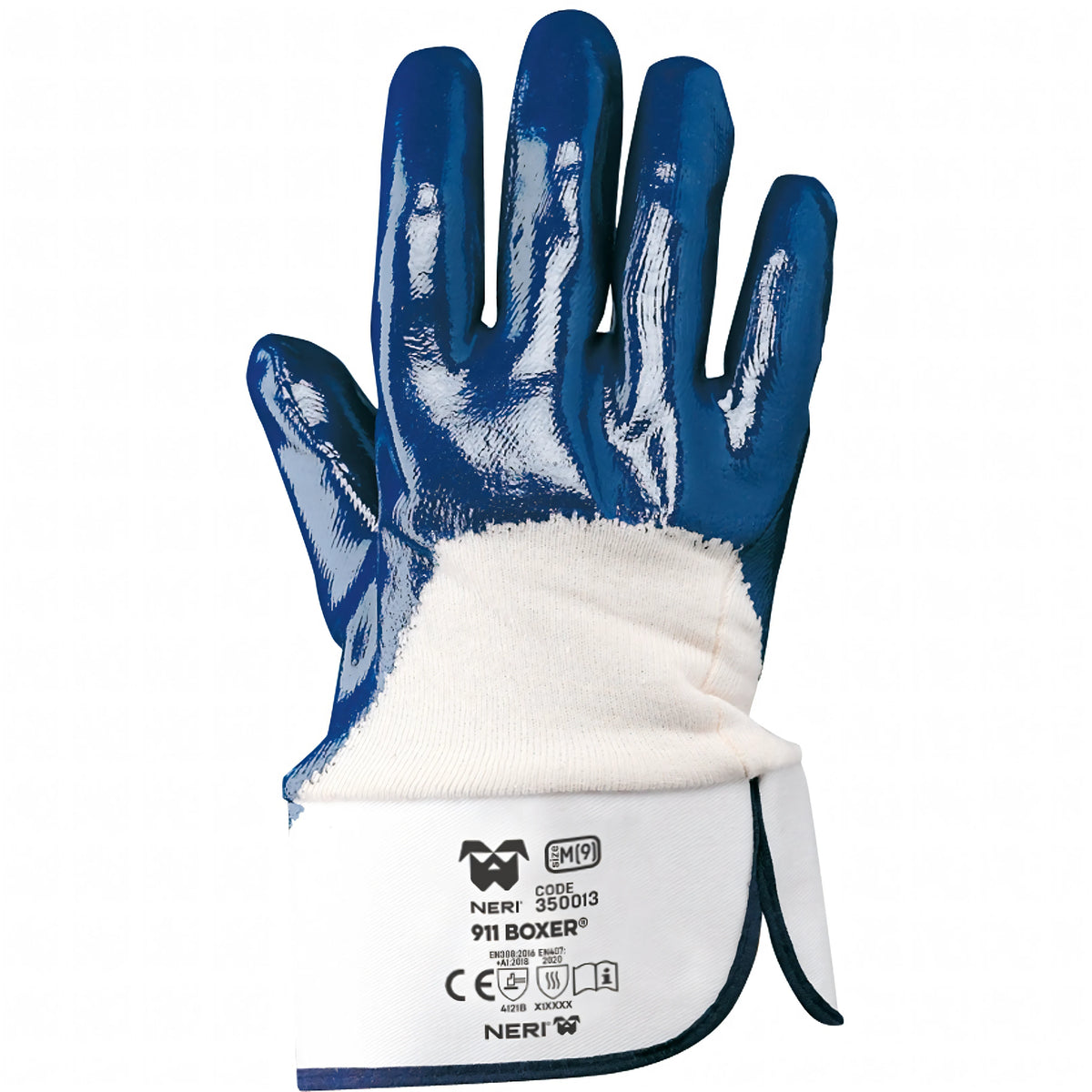Palmo ricoperto in NBR del guanto Neri Safety 911 Boxer