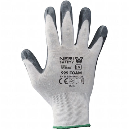 Palmo ricoperto in nitrile schiumato del guanto Neri Safety NBR 999 Foam
