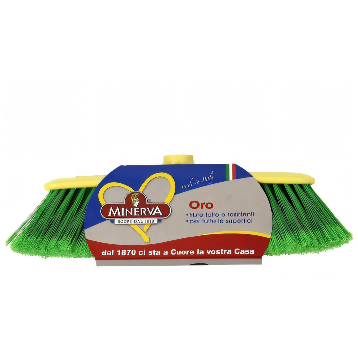 Scopa Minerva Oro S/M con fibre folte e resistenti per tutte le superfici