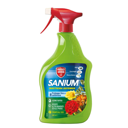 Flacone spray di insetticida sistemico Protect Garden Sanium per piante ornamentali