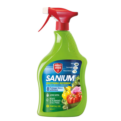 Flacone spray di insetticida sistemico Protect Garden Sanium per piante orticole