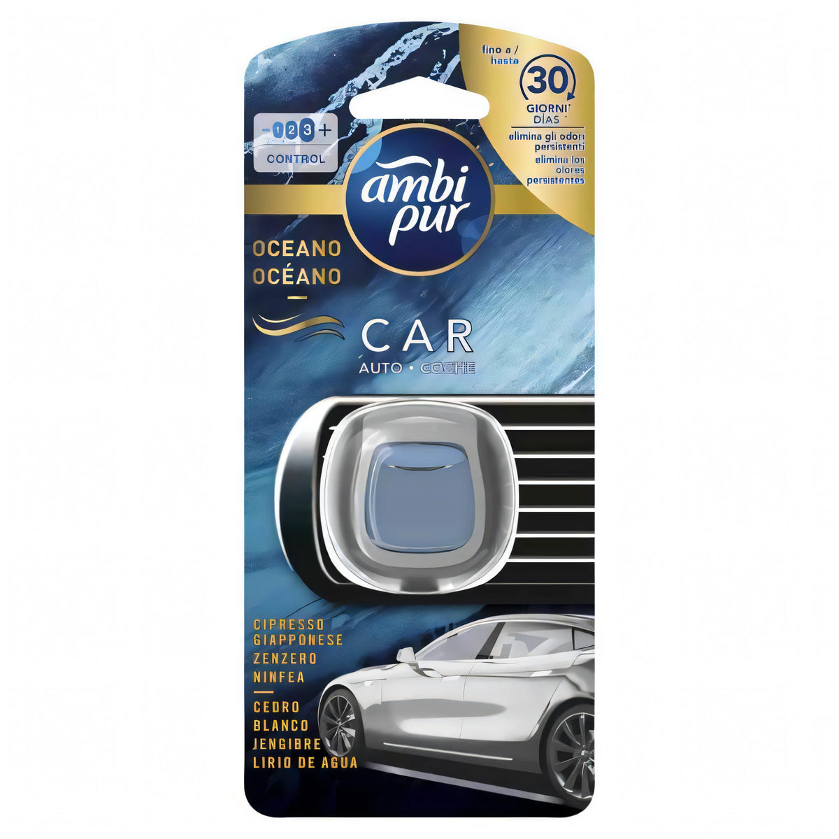 Deodorante per auto Ambi Pur Car usa e getta, fragranza Origins Ocean