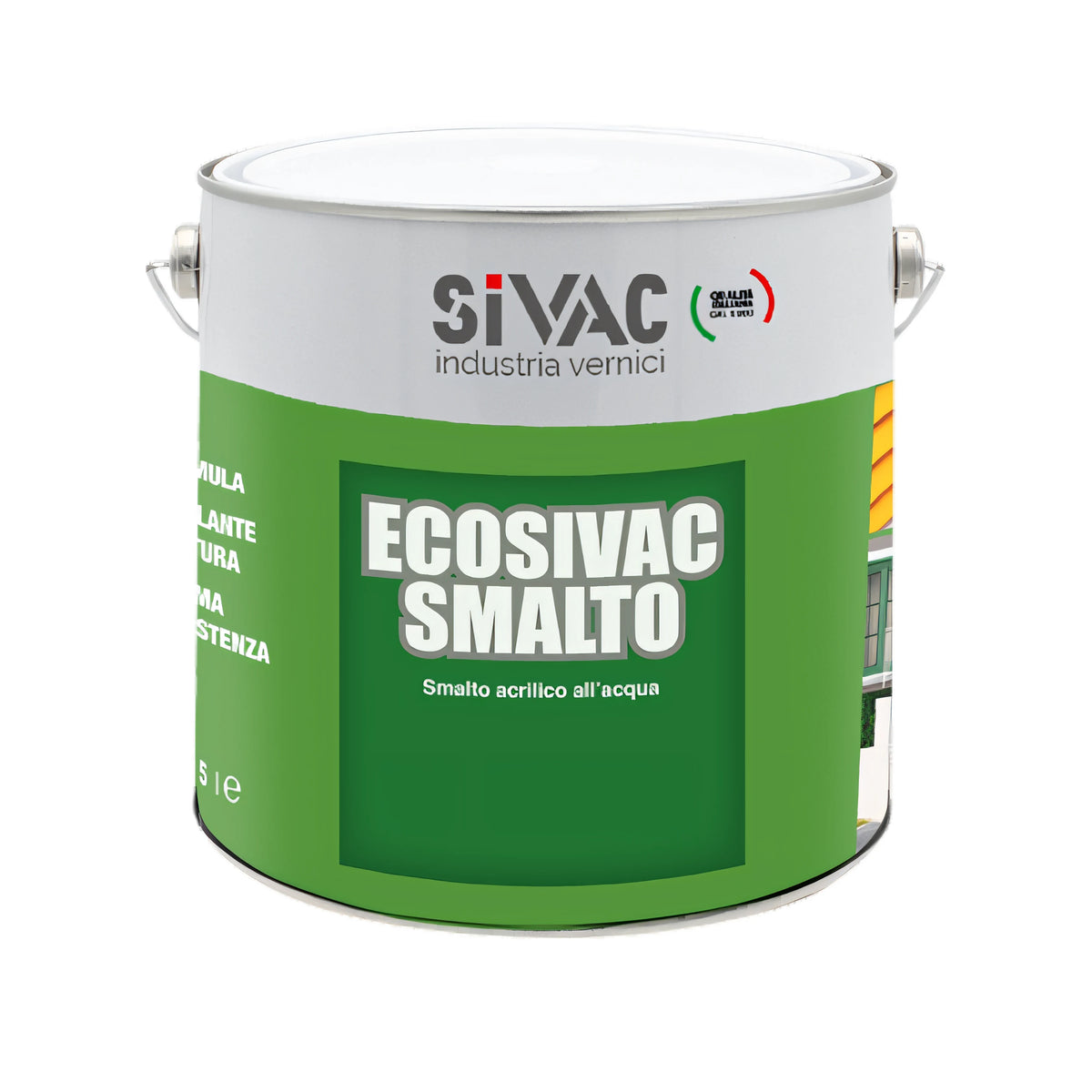 Smalto opaco SIVAC Ecosivac all'acqua, tanica da 0,75 litri