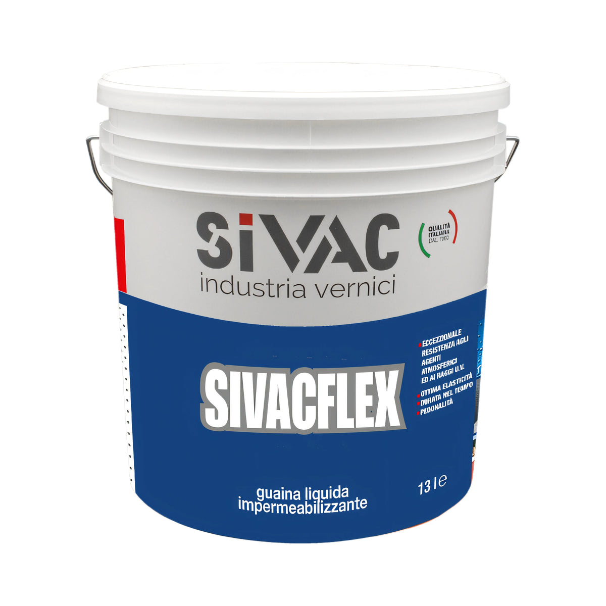 Guaina impermeabilizzante liquida SIVAC Sivacflex bianca tanica da 1 litro