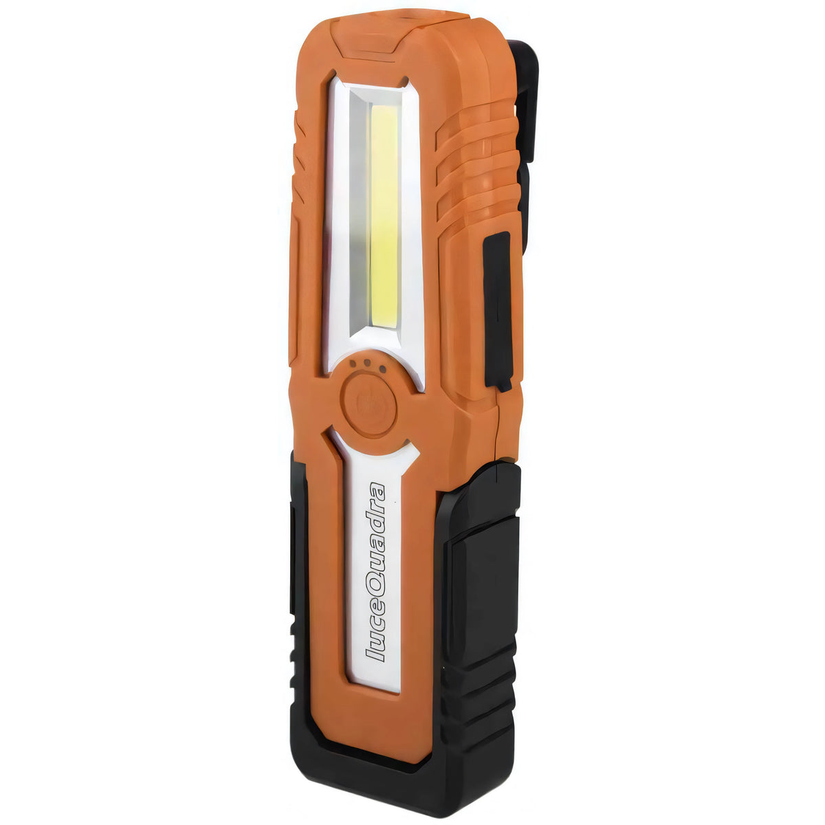Torcia Luce Quadra Calamito Power ricaricabile con gancio retrattile e base magnetica