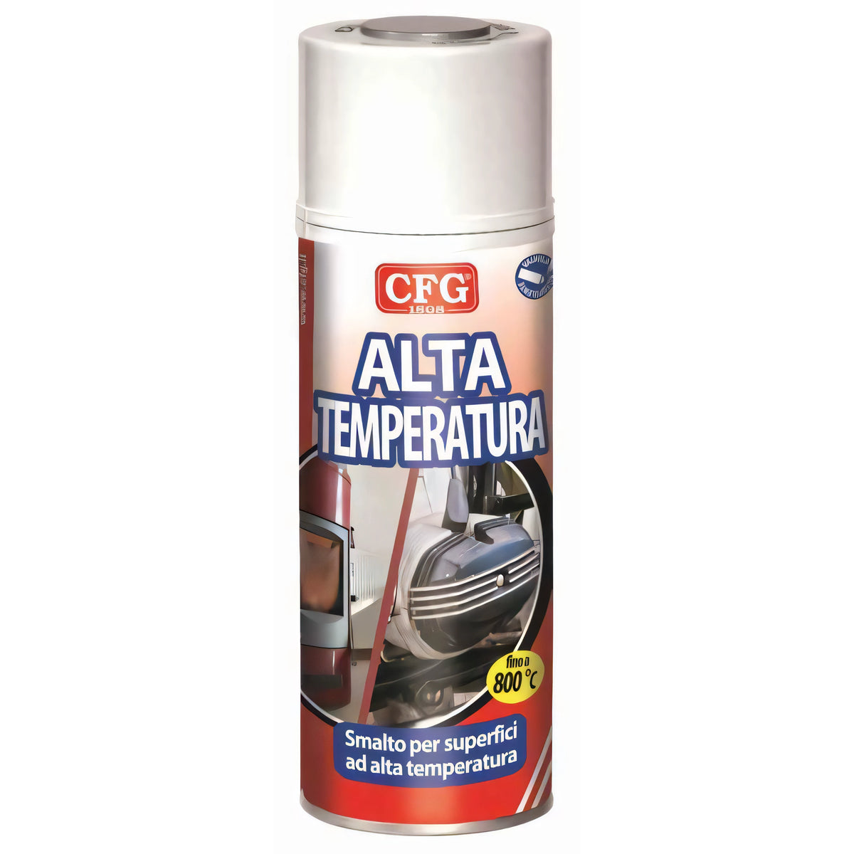 Bomboletta spray smalto CFG alte temperature rosso, 400 ml