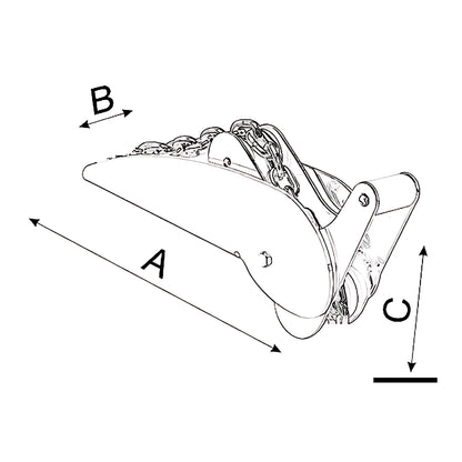 Musone a Ribalta Pesante Classic Osculati - Schema Tecnico Dimensioni A B C