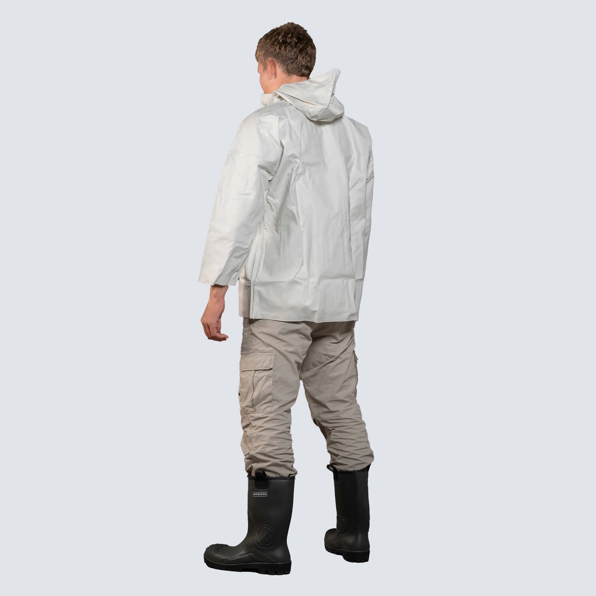 OCEAN® Hurricane, casacca antipioggia in PVC 560 g/m², colore bianco