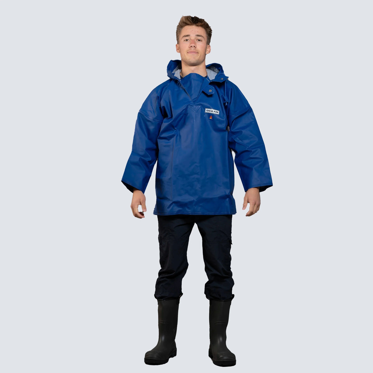 OCEAN® Hurricane, casacca antipioggia in PVC 560 g/m², colore blu royal