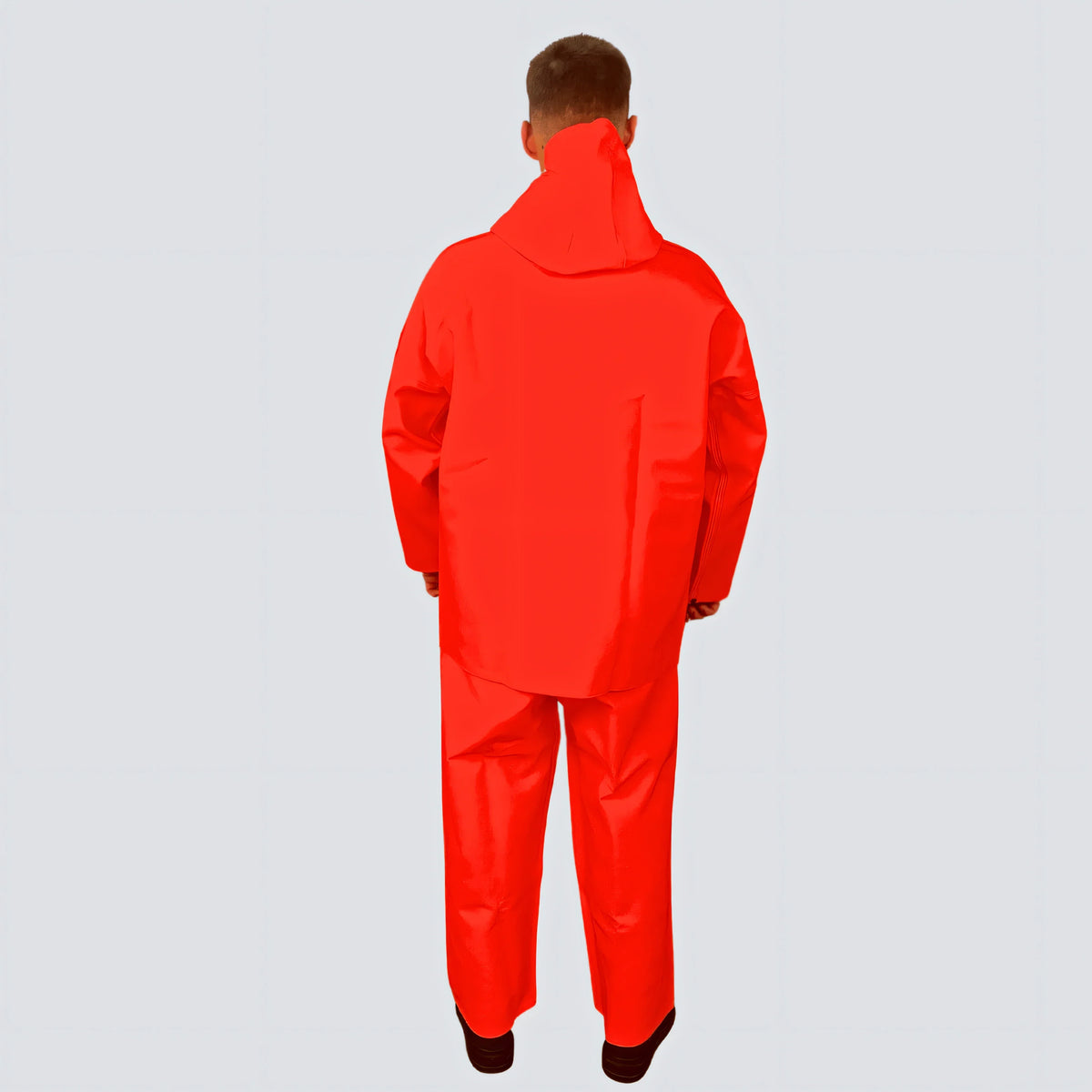 OCEAN® Weather Heavy, giacca antipioggia in PVC 700 g/m², colore arancio fluo