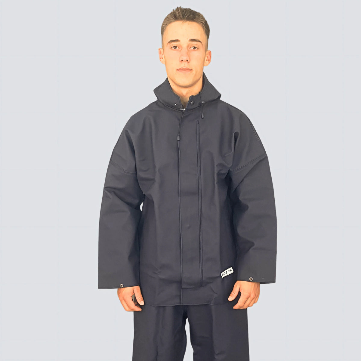 OCEAN® Weather Heavy, giacca antipioggia in PVC 700 g/m², colore blu navy