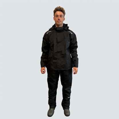 OCEAN® Outdoor High Performance, giacca impermeabile in poliestere riciclato con membrana TPU, colore nero