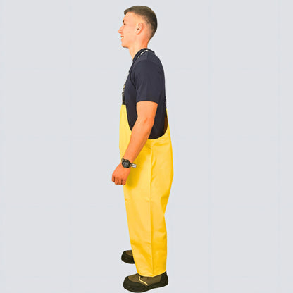 OCEAN® Offshore Heavy Bib & Braces, salopette da lavoro in PVC ignifugo, colore giallo