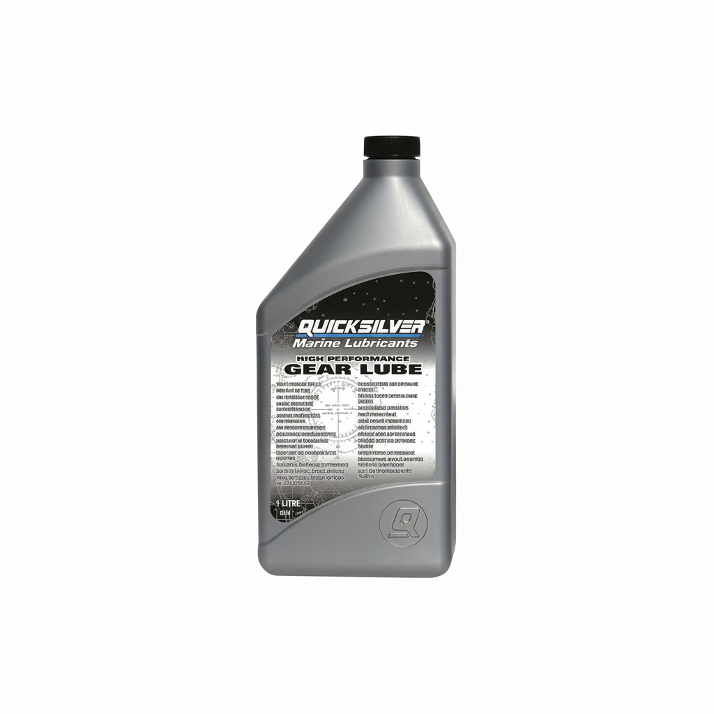 Olio piede Quicksilver® SAE 90 Gear Lube High Performance, adatto a tutti i gruppi poppieri.