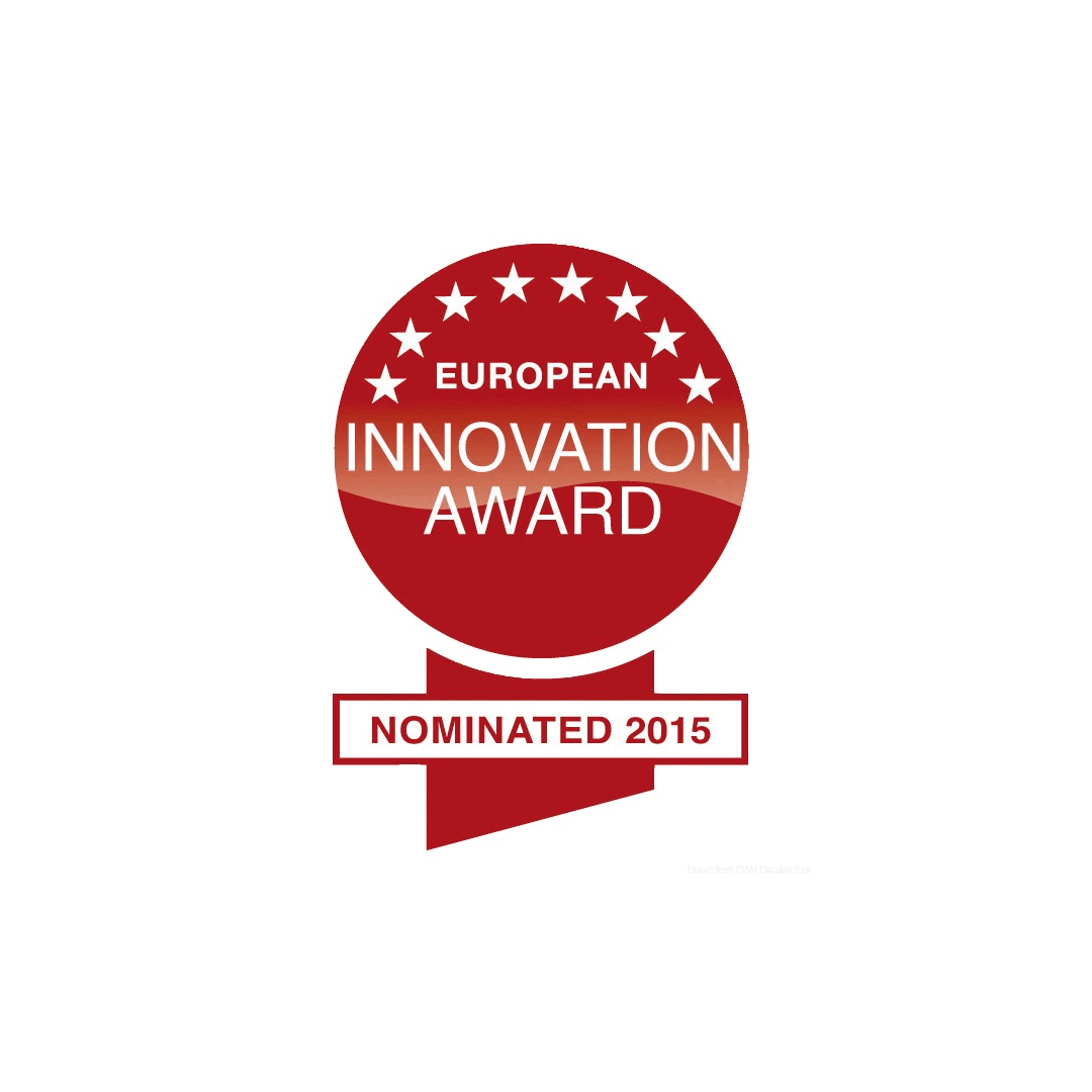 Pannello ACS-R Mente-Marine nominato European Innovation Award 2015, logo rosso con stelle
