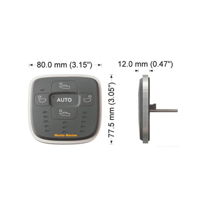 Scheda tecnica pannello controllo flap Mente Marine ACS-R con dimensioni 80x77,5x12mm