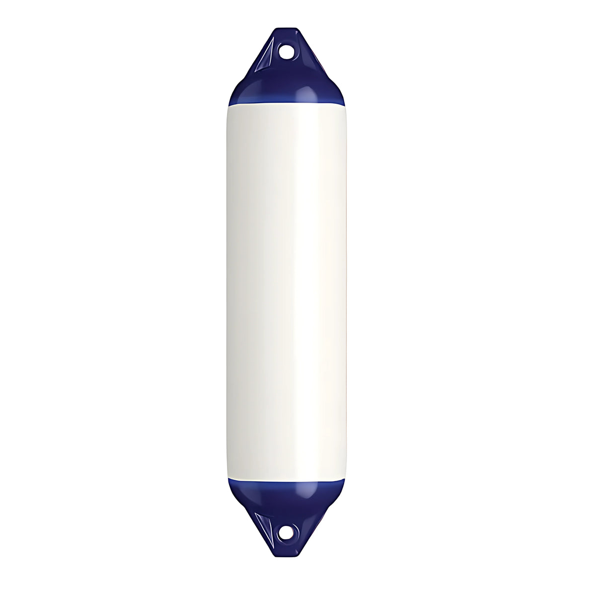 Parabordo Dockside FD Smooth 610 x 210 mm corpo bianco testa blu per ormeggi gravosi su banchine e pali