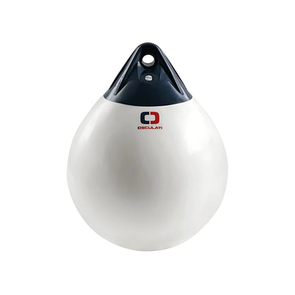 Parabordo sferico Heavy Duty in PVC morbido corpo bianco testa blu disponibile in 4 misure OA1 OA2 OA3 OA4