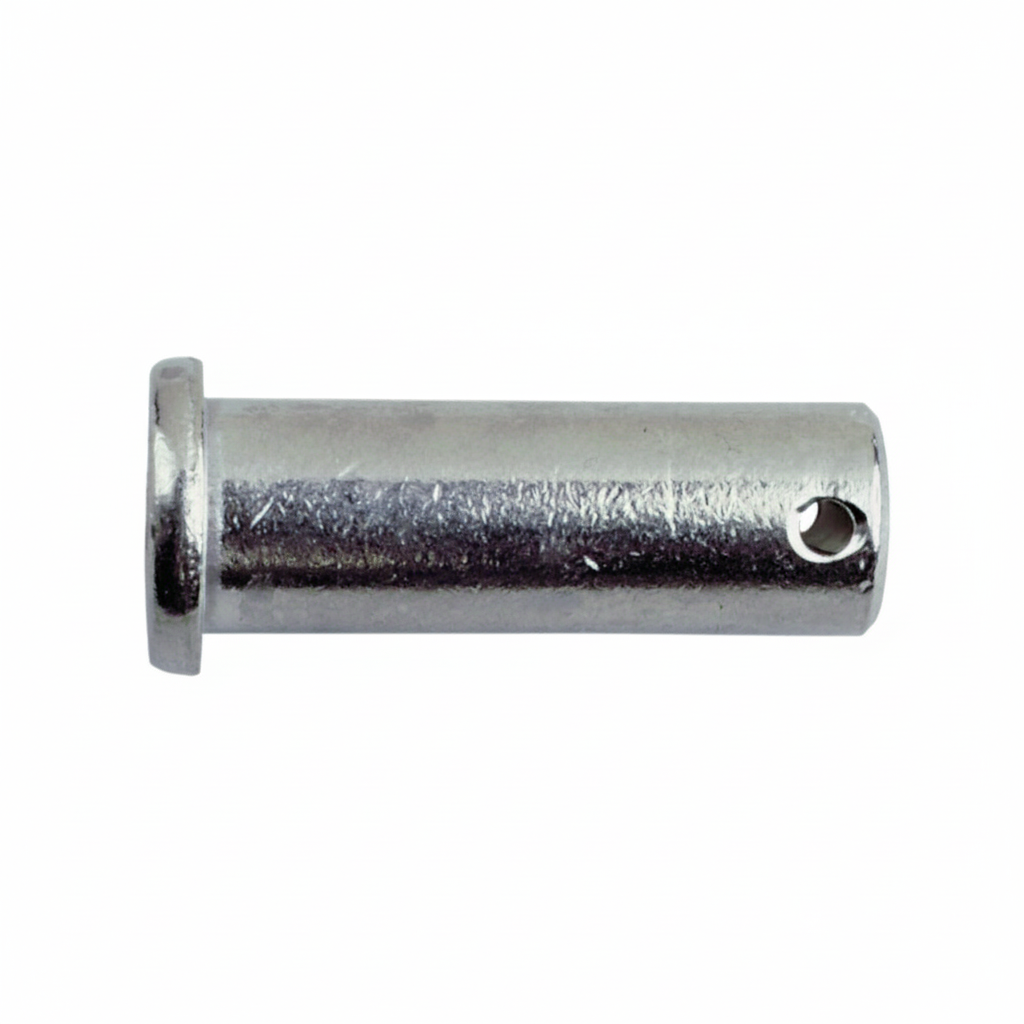 Perno di sicurezza a testa in acciaio inox per bozzelli, fissaggio rapido per attrezzature di coperta.