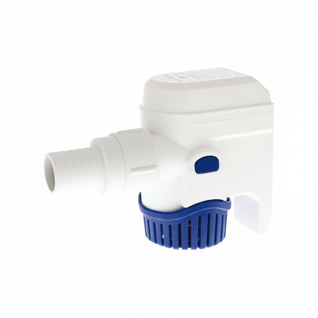 Pompa di sentina RULE Mate con sensore elettronico integrato. Modello automatico, ecologico, in grado di rilevare l'olio nell'acqua.