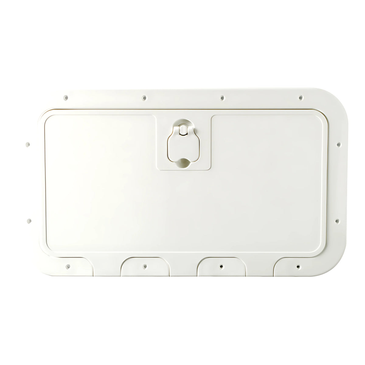 Portello estraibile bianco 350x600 mm con chiusura Splash-Proof guarnizione neoprene e frontale a baionetta per gavoni e console imbarcazioni