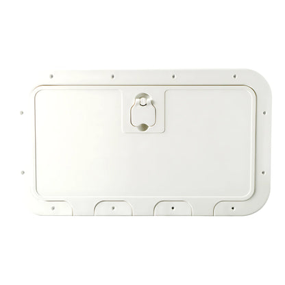Portello estraibile bianco 350x600 mm con chiusura Splash-Proof guarnizione neoprene e frontale a baionetta per gavoni e console imbarcazioni