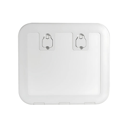 Portello d'ispezione FLUSH CE bianco pedonabile con apertura 180° certificato direttiva 2013/53/UE disponibile in 5 misure