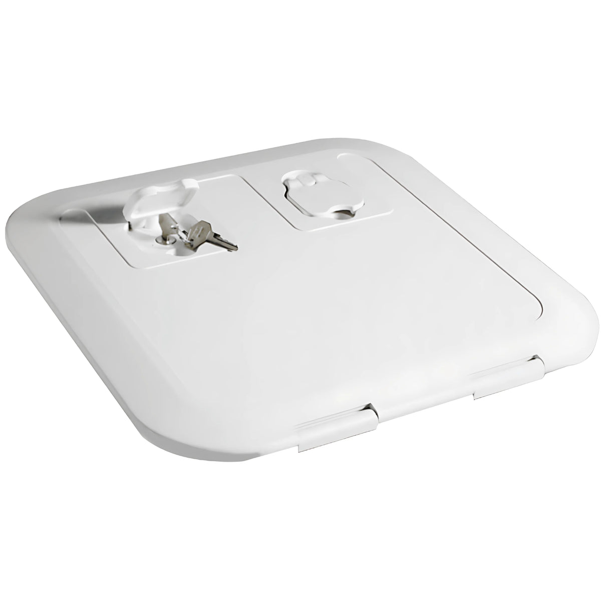 Portello d'ispezione FLUSH CE bianco pedonabile con apertura 180° certificato direttiva 2013/53/UE disponibile in 5 misure