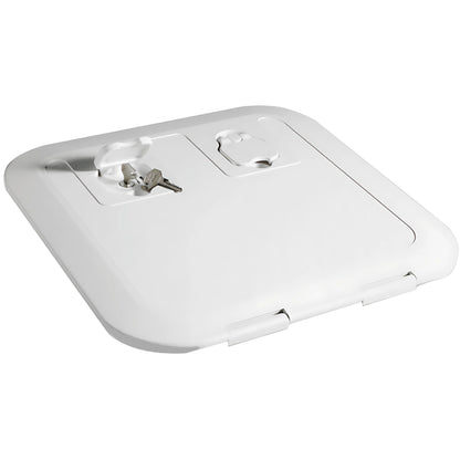 Portello d'ispezione FLUSH CE bianco pedonabile con apertura 180° certificato direttiva 2013/53/UE disponibile in 5 misure
