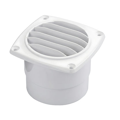Presa d aria con collare in ABS dritto bianco per ventilazione cabine nautica